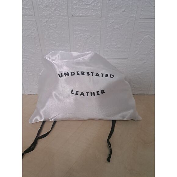 Understated Leather White Crescent Clutch Crossbody Purse